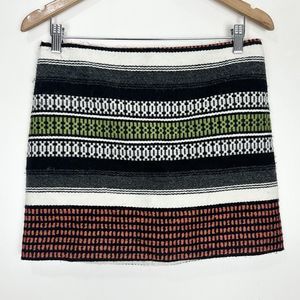 Maje Wool Blend Jupe Imprime Serape Southwestern Skirt $260 38/6